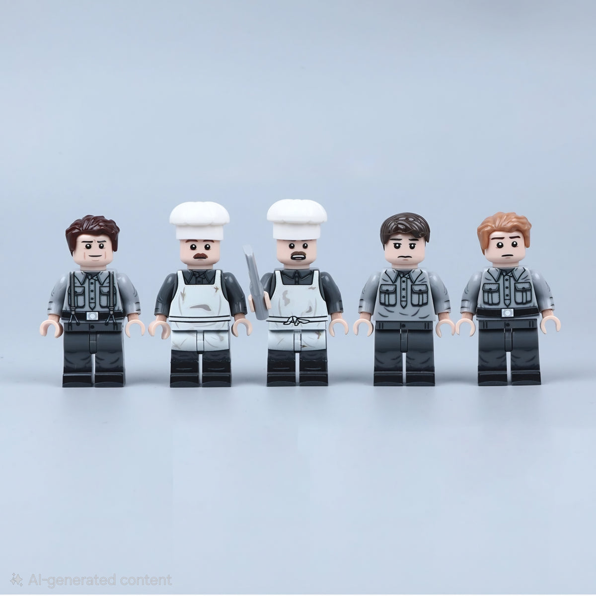 WW2 German Field Kitchen & Feldköche's x5 — Brick Block Army