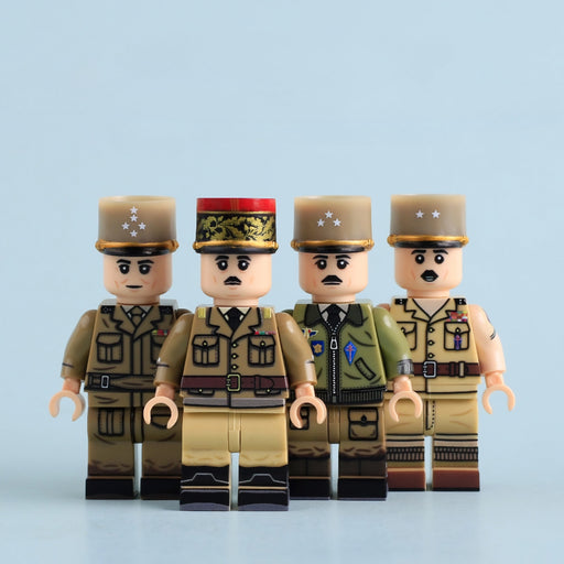 WW2 Free France Charles De Gaulle & Senior Leadership x4