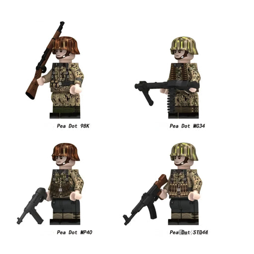 WW2 German Infantry Squad in Erbsenmuster/ "Pea Dot" Camo