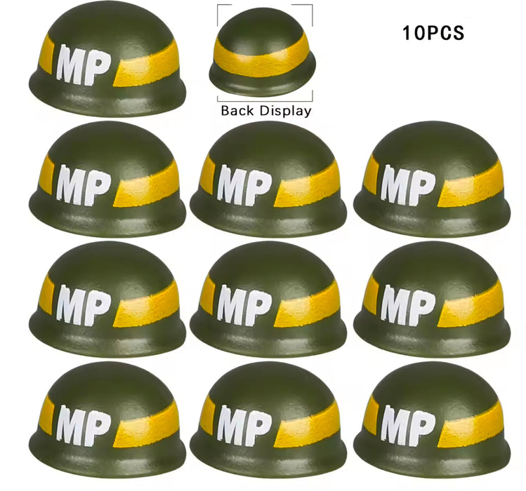 Custom Military Police 'MP' Helmets x10