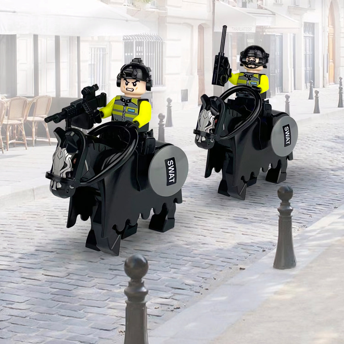 Mounted Riot City Police x2 — Brick Block Army
