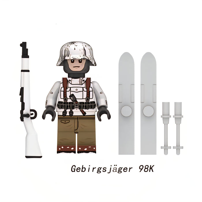 WW2 German 4th Gebirgsjäger Division solider with 98k winter camo