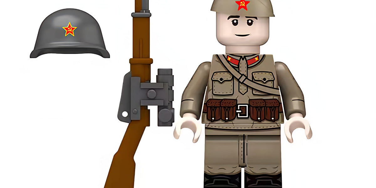 WW2 Soviet Red Army Assault Infantry (v2) x10 — Brick Block Army