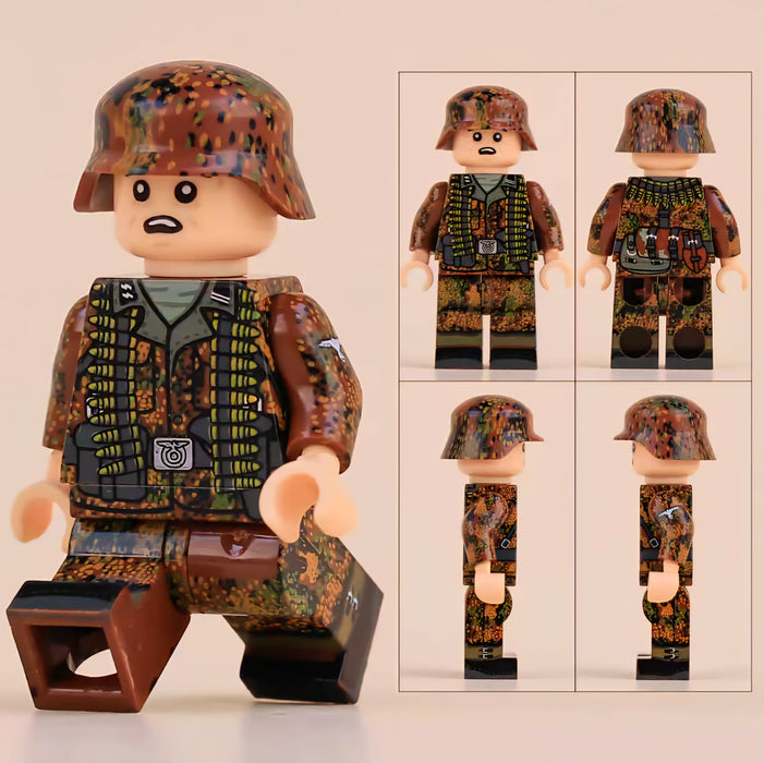 WW2 German Machine gunner in Erbsenmuster/ "Pea Dot" Camo