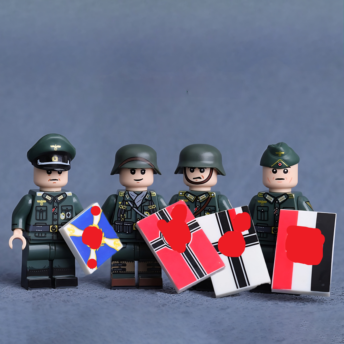 WW2 German Küstenartillerie Squad x4 — Brick Block Army