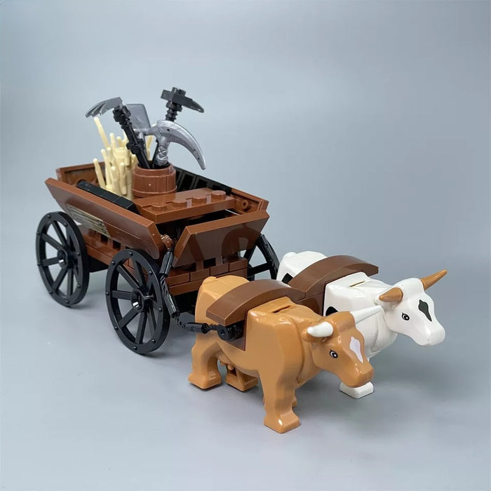 Ox draft animal cart 