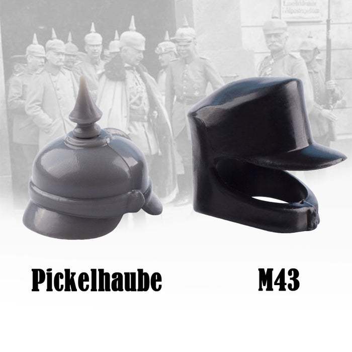 German Pickelhaube and M43 field cap