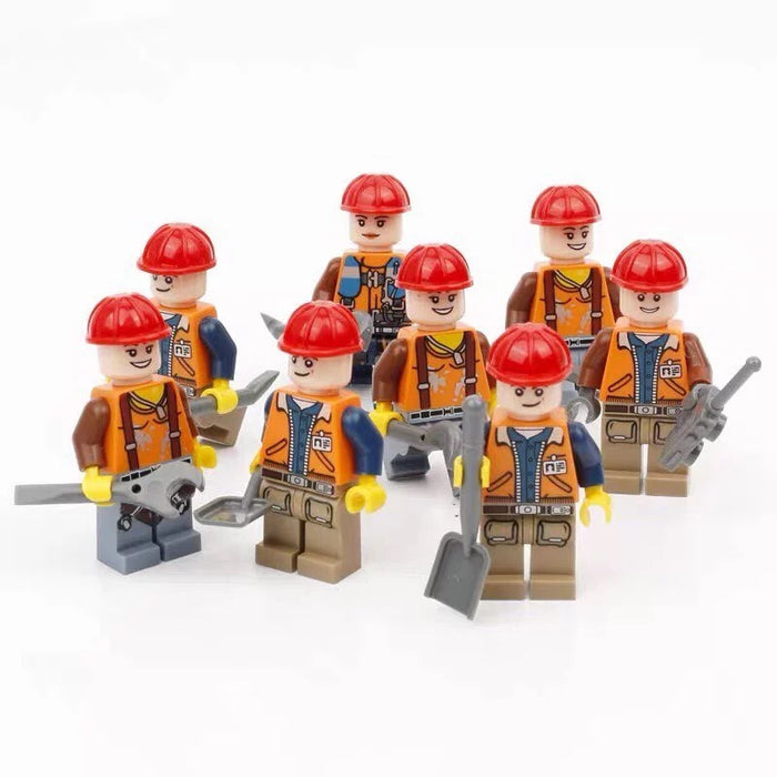 Custom construction crew figures