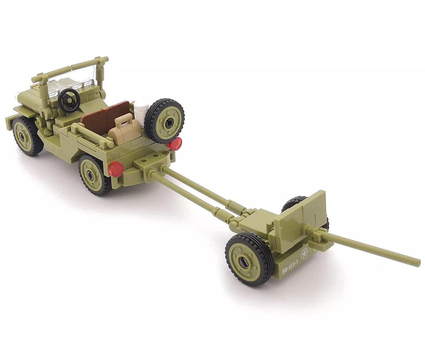 Custom WW2 US Army Willy Jeep + M101 Light Howitzer build kits