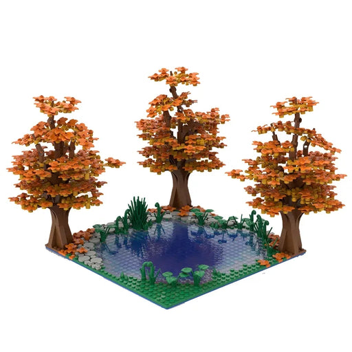 Maple Trees of the Autumn Pond