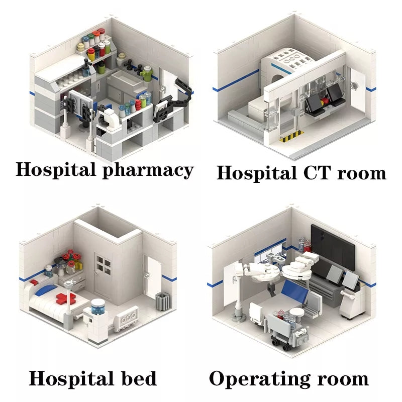 Various Hospital Rooms build kits