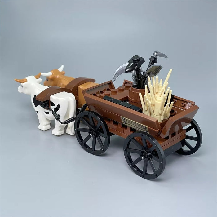 Ox draft animal cart  custom brick built