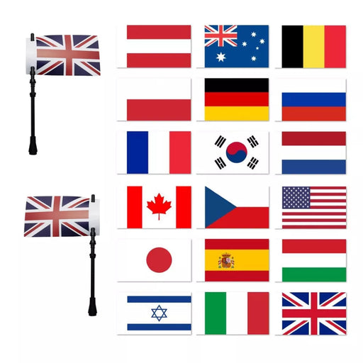 brick built National Flags x2