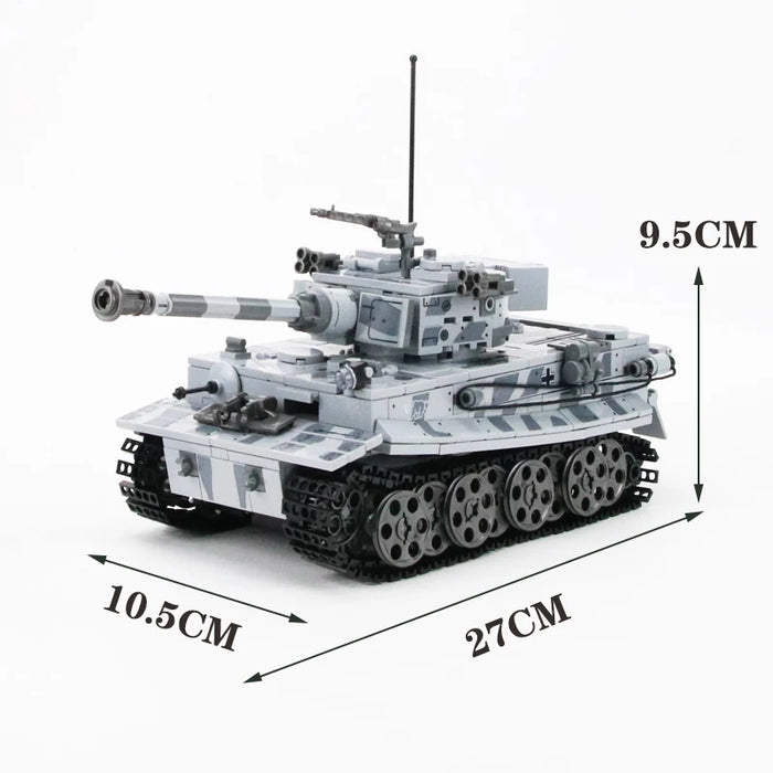 German tiger tank ww2 building brick model 