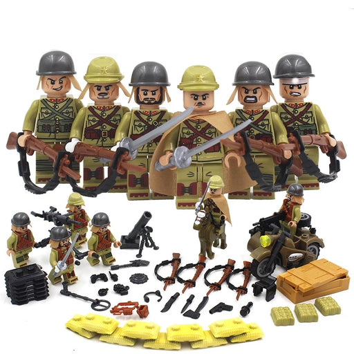 Custom brick built ww2 Japanese figures