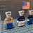 Custom Brick built USMC Figures in Ceremonial Blue  Dress 