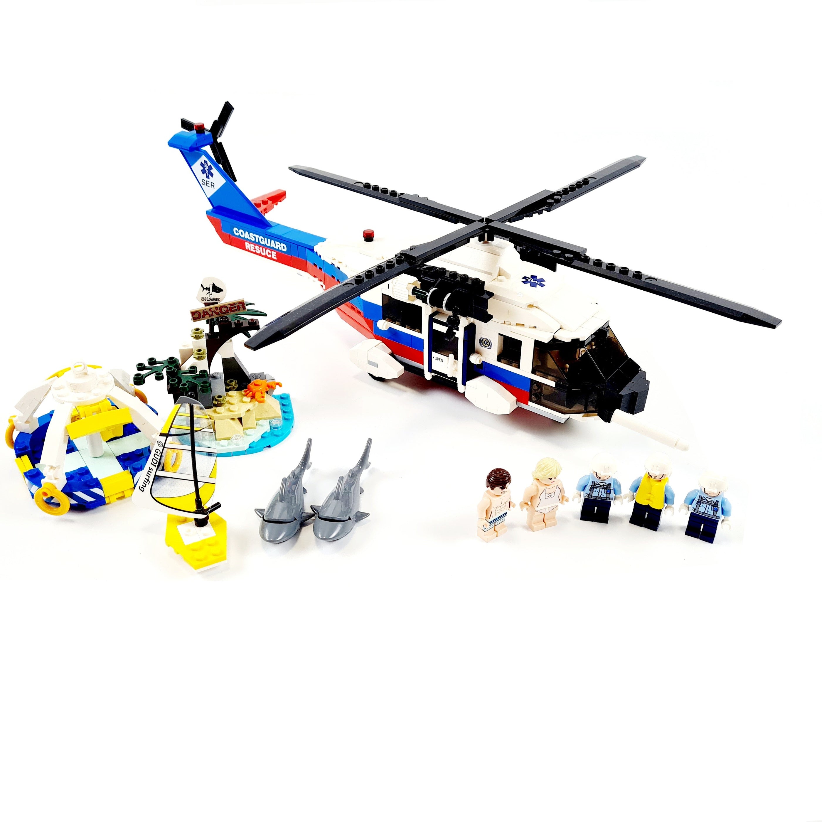 Coast Guard Rescue Helicopter — Brick Block Army