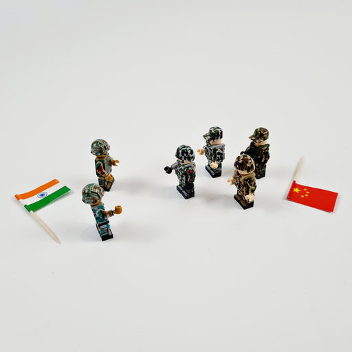 PLA and Indian army soldiers clashing at the Sino-Indian border area