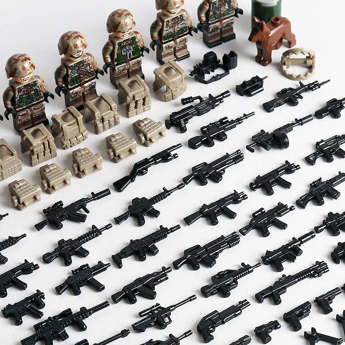 top view of custom Chinese army soldiers
