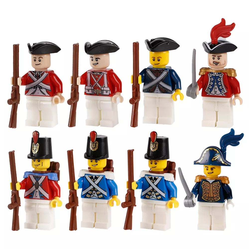 Imperial British Army Troops ( Red and Blue Coats ) x8