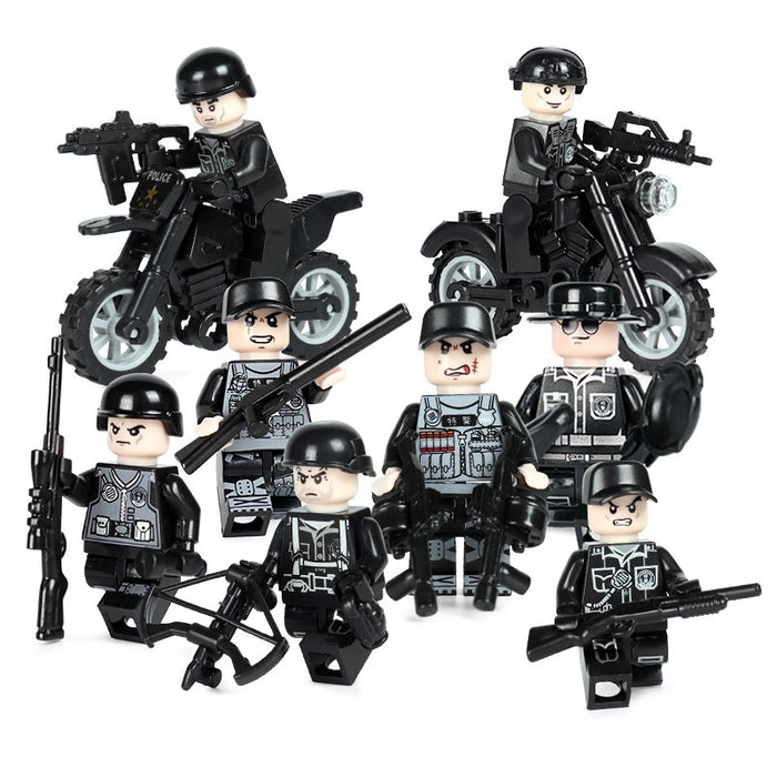 Custom police figures at Brick Block Army