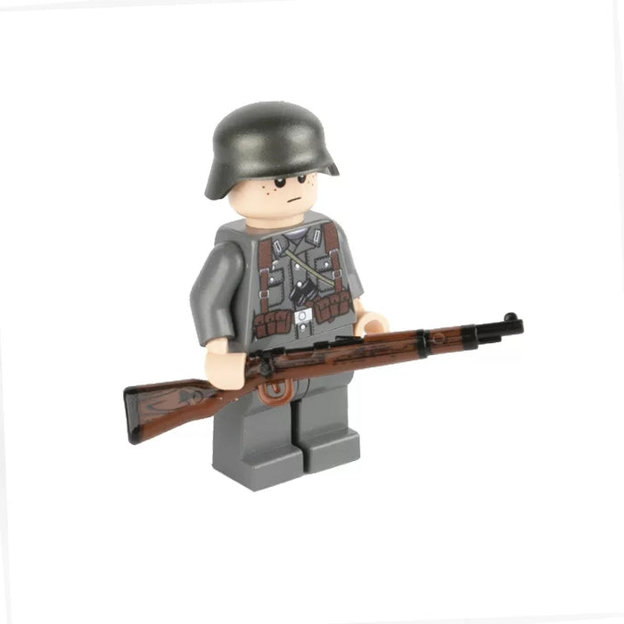 German solider holding 98k bolt action rifle