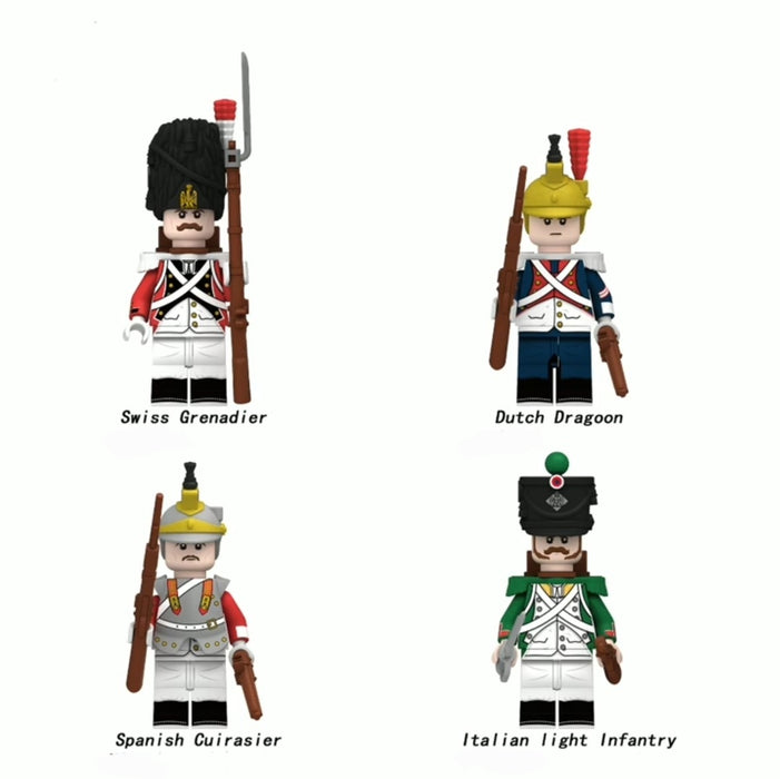 Napoleonic Era European Infantry x4 — Brick Block Army