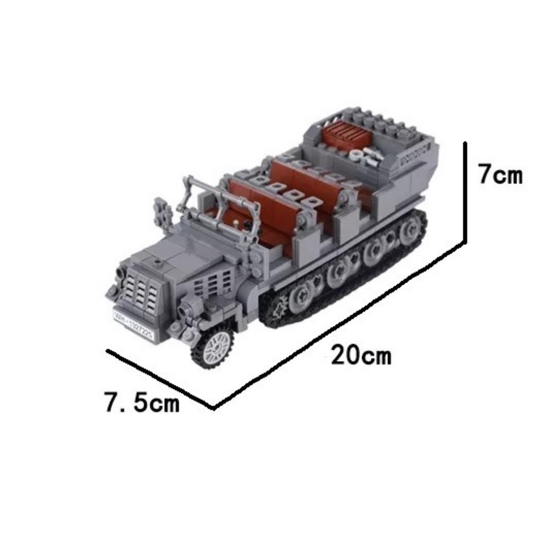 WW2 German Army Sd.Kfz. 7 Half-Track — Brick Block Army