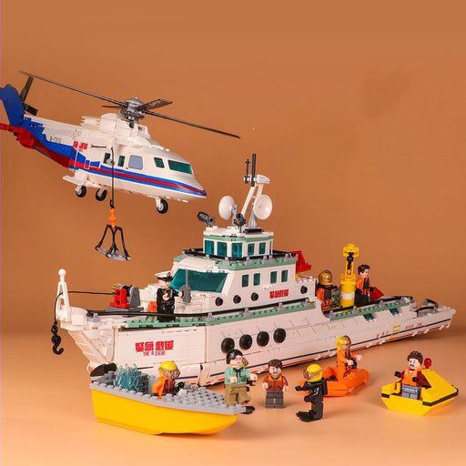 China Maritime Safety Administration Rescue Ship & Helicopter