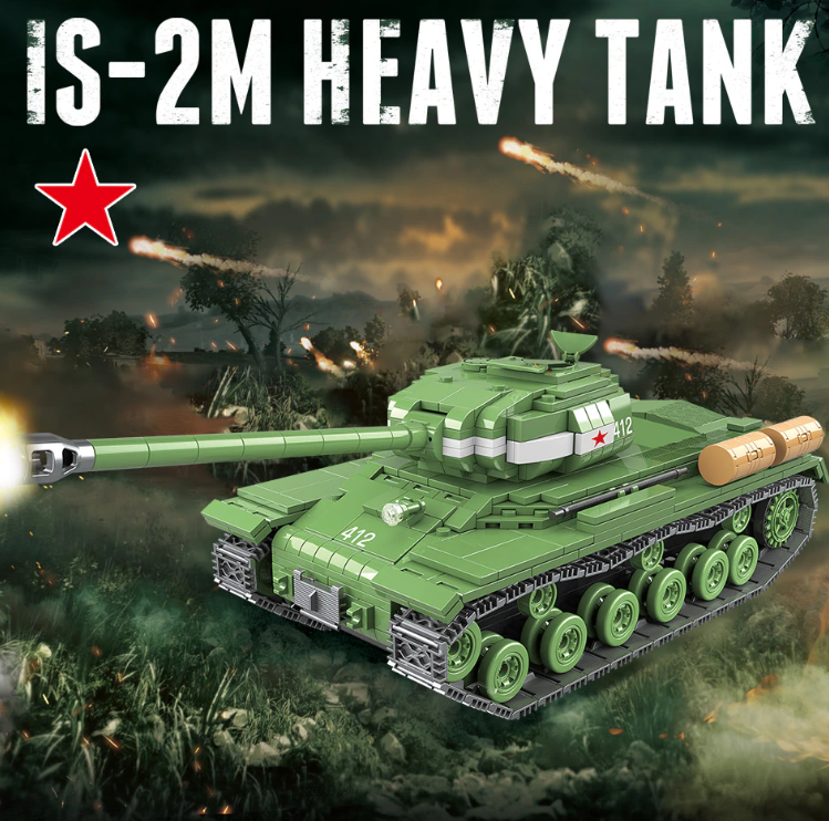 WW2 Soviet Heavy Tank IS-2M — Brick Block Army