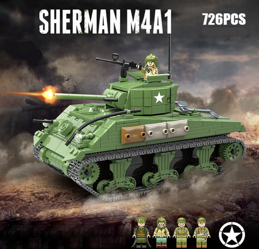 Compatible lego custom Sherman Tank