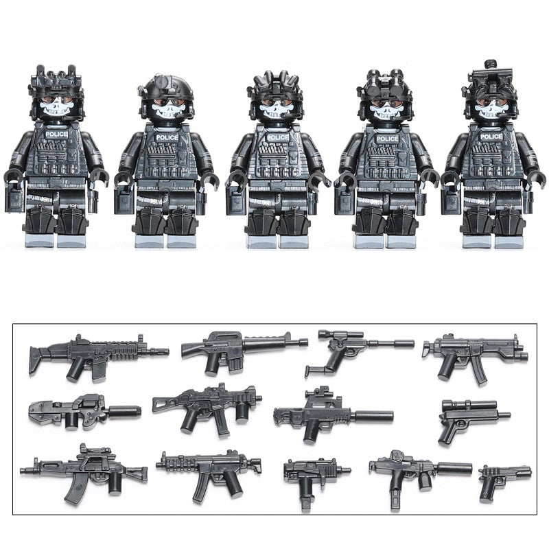 Ghost SWAT Operators x5 — Brick Block Army