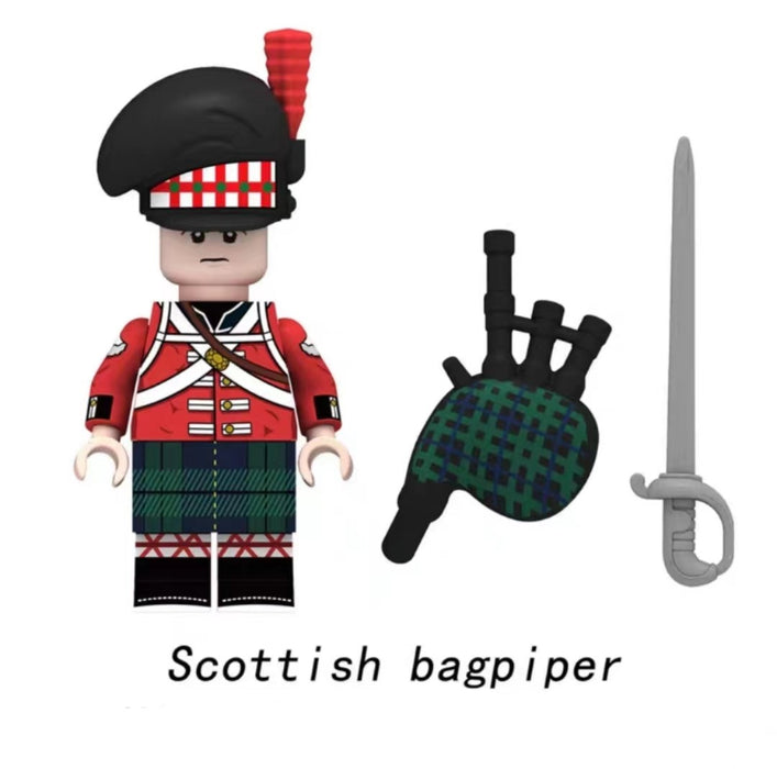 Napoleonic Era Scottish bagpiper figure
