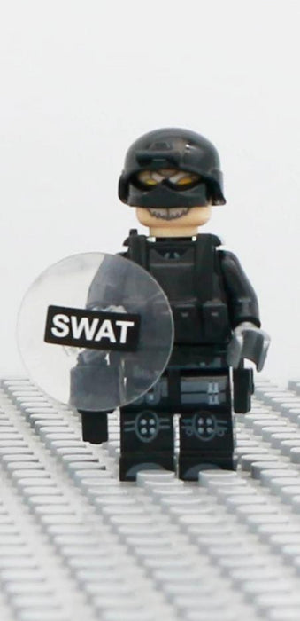 compatible lego minifig with swat riot shield 